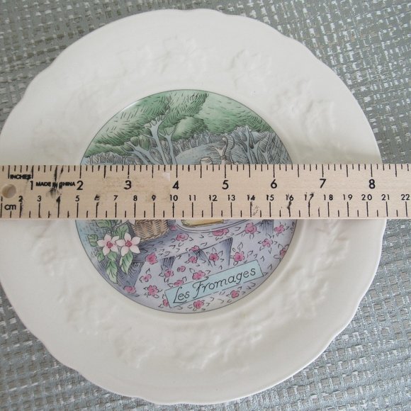 Gien France LES SAVEURS Salad Dessert Plates 8.5" Marie Pierre Boitard SET OF 4 - Picture 8 of 12